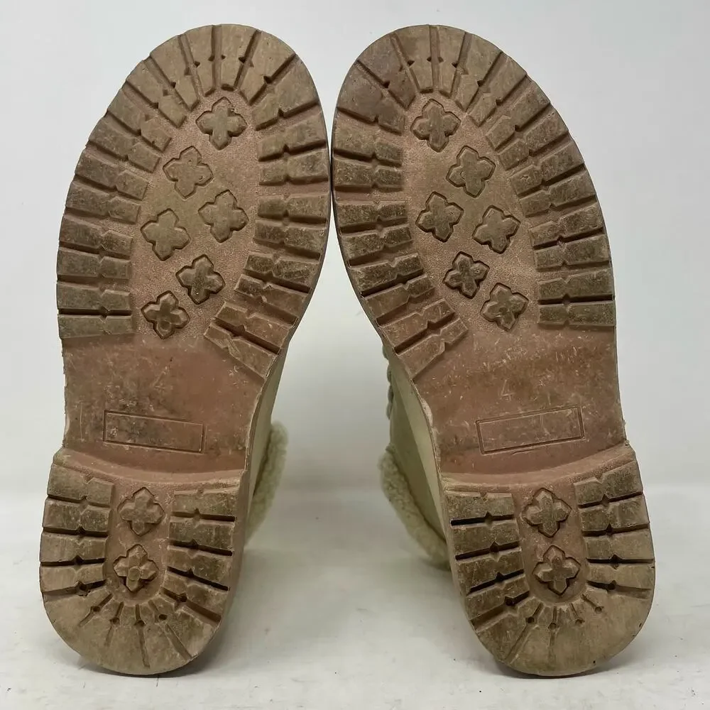Lucky Top Faux Leather Tan Ankle Boots Girls Youth Girls Size 4 *READ*